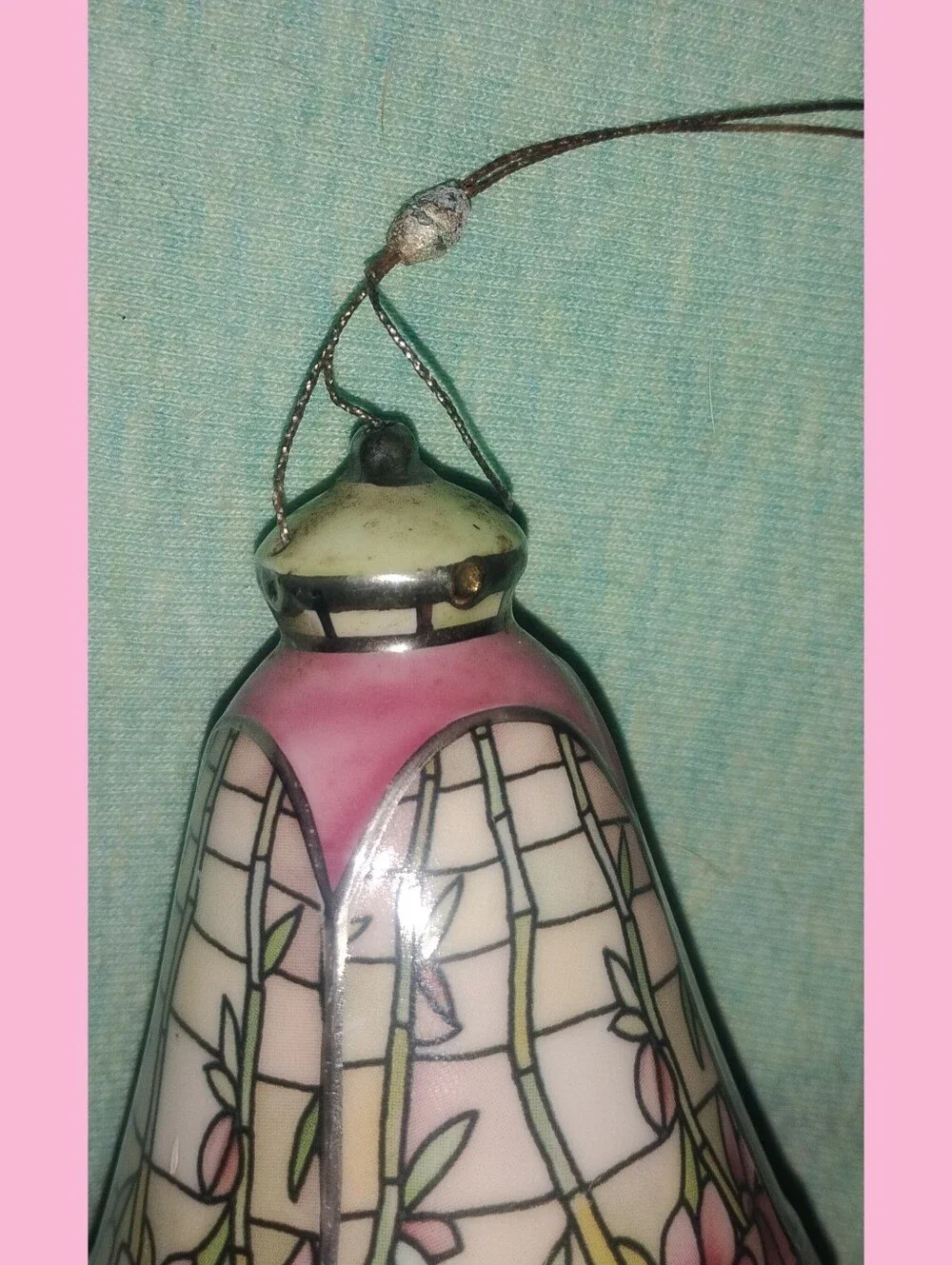 Tiffany Style Porcelain Christmas Ornament